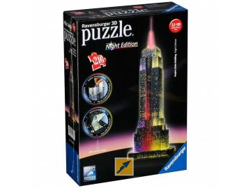 Puzzle sestavljanka 3D Empire State Building New York ponoči 216