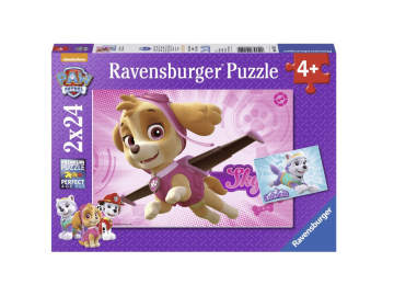 Puzzle Sestavljanka Ravensburger Tačke na patrulji, Sky & Everest 2x24 delna 091522