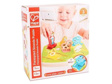 Hape Puzzle z zvokom Kmetija E1614
