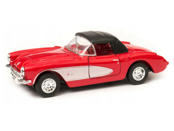 Kovinski avtomobil Chevrolet Corvette 1957 rdeč