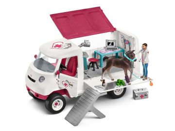 Schleich mobilna veterinarska ambulanta s konjem