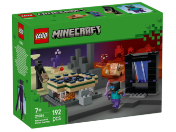 LEGO Minecraft Potovanje skozi portala Nether in End eigrace