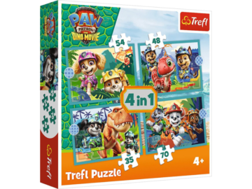 Trefl sestavljanka 4v1 Paw Patrol - The Dino movie igracke24