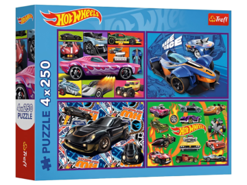 Trefl sestavljanka Hot Wheels 4x250 igracke24